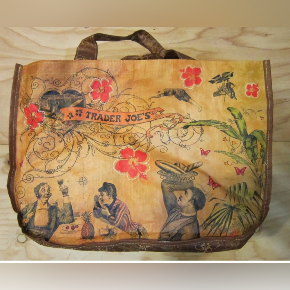 Vintage Trader Joe's Tote Shopping Bag "Sailing the Culinary Seas" - Rare
